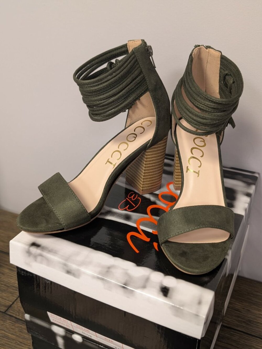 CCOCCI Olive Tassel Block Heel Sandals NEW IN BOX Pick Your Size 6-10